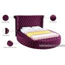  Color_Purple  Size_Full  -- Luxus Purple Velvet Upholstered Full Bed IMAGE 13