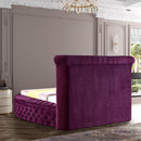  Color_Purple  Size_Queen  -- Luxus Purple Velvet Upholstered Queen Bed IMAGE 10