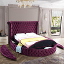  Color_Purple  Size_Queen  -- Luxus Purple Velvet Upholstered Queen Bed IMAGE 8