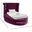  Color_Purple  Size_Twin  -- Luxus Purple Velvet Upholstered Twin Bed IMAGE 11
