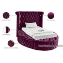  Color_Purple  Size_Twin  -- Luxus Purple Velvet Upholstered Twin Bed IMAGE 12