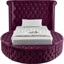 Color_Purple  Size_Twin  -- Luxus Purple Velvet Upholstered Twin Bed IMAGE 5