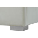 Meridian Nora Cream Velvet Twin Bed IMAGE 12