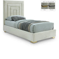  Color_Cream -- Meridian Nora Upholstered Panel Bed IMAGE 1