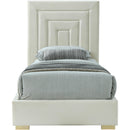  Color_Cream -- Meridian Nora Upholstered Panel Bed IMAGE 5