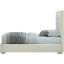  Color_Cream -- Meridian Nora Upholstered Panel Bed IMAGE 9