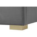  Color_Black/ Grey -- Nora Grey Velvet Upholstered Twin Bed IMAGE 11