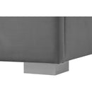 Meridian Nora Grey Velvet Twin Bed IMAGE 12