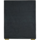  Color_Black/ Grey -- Nora Grey Velvet Upholstered Twin Bed IMAGE 13