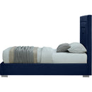  Color_Navy -- Nora Navy Velvet Upholstered Twin Bed IMAGE 10