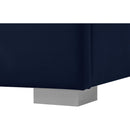 Meridian Nora Navy Velvet Twin Bed IMAGE 12
