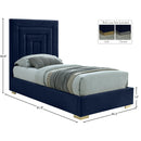  Color_Navy -- Nora Navy Velvet Upholstered Twin Bed IMAGE 15