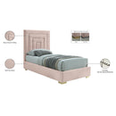  Color_Pink -- Nora Pink Velvet Upholstered Twin Bed IMAGE 16