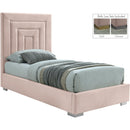  Color_Pink -- Nora Pink Velvet Upholstered Twin Bed IMAGE 2
