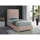  Color_Pink -- Nora Pink Velvet Upholstered Twin Bed IMAGE 3