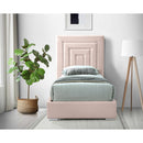  Color_Pink -- Nora Pink Velvet Upholstered Twin Bed IMAGE 8