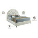  Color_Cream/ White  Size_Full  -- Meridian Rainbow Upholstered Panel Bed IMAGE 10