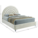  Color_Cream/ White  Size_Full  -- Meridian Rainbow Upholstered Panel Bed IMAGE 9