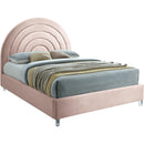 Meridian Rainbow King Upholstered Platform Bed RainbowPink-K IMAGE 1