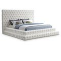  Color_Cream  Size_King  -- Revel Cream Velvet Upholstered King Bed IMAGE 1