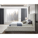  Color_Cream  Size_King  -- Revel Cream Velvet Upholstered King Bed IMAGE 5