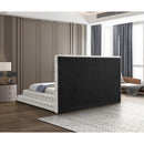  Color_Cream  Size_King  -- Revel Cream Velvet Upholstered King Bed IMAGE 6