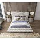  Color_Cream  Size_King  -- Revel Cream Velvet Upholstered King Bed IMAGE 7