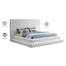  Color_Cream  Size_King  -- Revel Cream Velvet Upholstered King Bed IMAGE 9