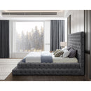  Color_Grey  Size_King  -- Revel Grey Velvet Upholstered King Bed IMAGE 5