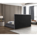  Color_Grey  Size_King  -- Revel Grey Velvet Upholstered King Bed IMAGE 6