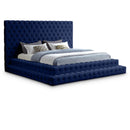  Color_Navy  Size_King  -- Revel Navy Velvet Upholstered King Bed IMAGE 1