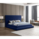 Color_Navy  Size_King  -- Revel Navy Velvet Upholstered King Bed IMAGE 2