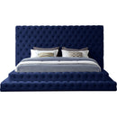  Color_Navy  Size_King  -- Revel Navy Velvet Upholstered King Bed IMAGE 3