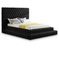  Color_Black Size_Queen -- Meridian Revel Upholstered Panel Bed IMAGE 1