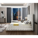 Color_Cream  Size_Queen  -- Revel Cream Velvet Upholstered Queen Bed IMAGE 5