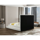  Color_Cream  Size_Queen  -- Revel Cream Velvet Upholstered Queen Bed IMAGE 6