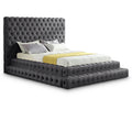 Color_Grey Size_Queen -- Revel Grey Velvet Upholstered Queen Bed IMAGE 1