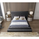  Color_Grey  Size_Queen  -- Revel Grey Velvet Upholstered Queen Bed IMAGE 7