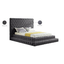  Color_Grey  Size_Queen  -- Revel Grey Velvet Upholstered Queen Bed IMAGE 9
