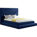Meridian Revel Queen Upholstered Platform Bed RevelNavy-Q IMAGE 1