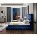  Color_Navy  Size_Queen  -- Revel Navy Velvet Upholstered Queen Bed IMAGE 5
