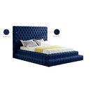  Color_Navy  Size_Queen  -- Revel Navy Velvet Upholstered Queen Bed IMAGE 9