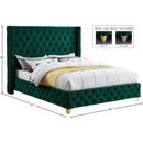  Color_Green  Size_Full  -- Savan Green Velvet Upholstered Full Bed IMAGE 15