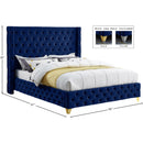  Color_Navy  Size_Full  -- Savan Navy Velvet Upholstered Full Bed IMAGE 15