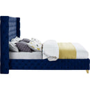  Color_Navy  Size_Full  -- Savan Navy Velvet Upholstered Full Bed IMAGE 9