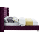  Color_Purple  Size_Full  -- Savan Purple Velvet Upholstered Full Bed IMAGE 10
