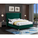  Color_Green  Size_King  --  Savan Green Velvet Upholstered King Bed IMAGE 4