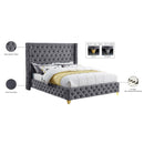  Color_Grey  Size_King  -- Savan Grey Velvet Upholstered King Bed IMAGE 16