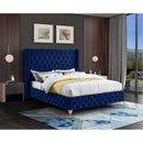  Color_Navy  Size_King  --  Savan Navy Velvet Upholstered King Bed IMAGE 3