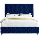  Color_Navy  Size_King  --  Savan Navy Velvet Upholstered King Bed IMAGE 6